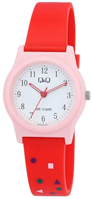 Produktbild von Q&Q Kinder Armbanduhr Resinband, 10 ATM, farbenfroh