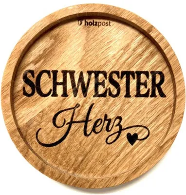 Produktbild von holzpost Untersetzer Schwester Eiche 11,2cm