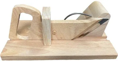 Produktbild von Massivholz-Schlingensäge, Gemüse- und Käseschneider, 28,5 x 16,89 x 8 cm