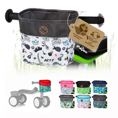 Produktbild von BAMBINIWELT Lenkerkorb für Kinder Lenkertasche kompatibel mit Pukylino Wutsch Fitsch Puky OFFEN für Dreirad Laufrad Rutschfahrzeuge (Modell 27)