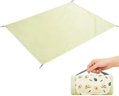 Productafbeelding van XXL picknickkleed waterdicht (210x220 cm) - opvouwbaar en lichtgewicht - zandvrij voor strand en camping - Luxento