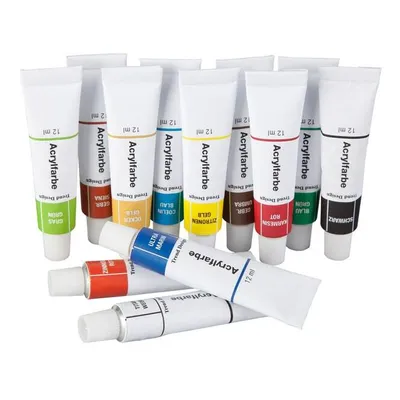 Produktbild von Acrylfarbenset - 12 Tuben à 12 ml