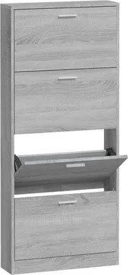 Obrázek produktu pro vidaXL Botník Grey Sonoma 59x17x150 cm Dřevěný materiál
