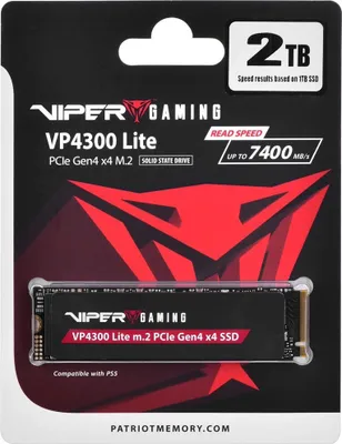 Immagine prodotto di Patriot Viper VP4300 Lite - SSD - 2TB - Gioco - Interno - M.2 2280 - PCIe 4.0 x4 (NVMe) (VP4300L2TBM28H)