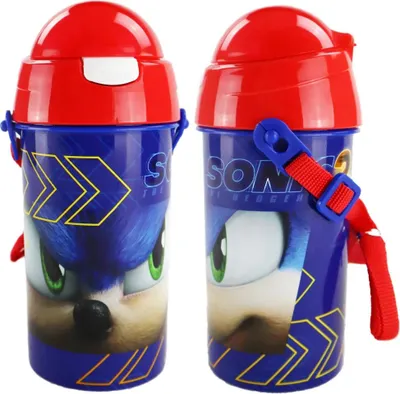 Produktbild von Sonic The Hedgehog Trinkflasche Flasche mit Trinkhalm Gurt 500 ml