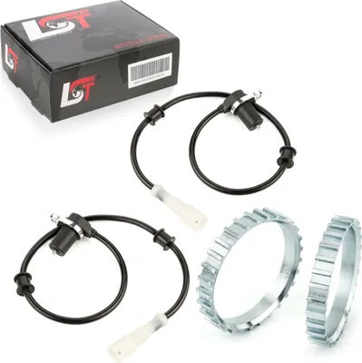 Produktbild von 2x ABS-Sensor und ABS-Ring Set Vorderachse 29 Zähne für OPEL KADETT E