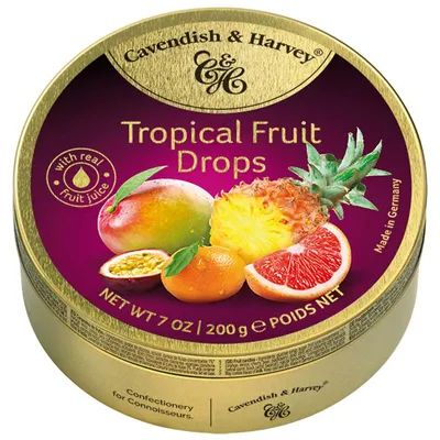 Productafbeelding van Cavendish & Harvey Tropical Fruit Drops blik 200g
