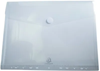 Produktbild von Exacompta Prospekthüllen A4 5 Stück Klettverschluss transparent 11-fach gelocht