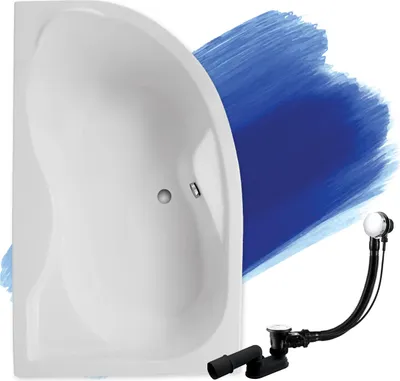 Produktbild von BADLAND Eckbadewanne Badewanne Dora LINKS 170x110 mit Ablaufgarnitur und Füßen GRATIS ohne Verkleidung