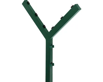 Produktbild von Y-Pfostenaufsatz für Pfosten 60 x 40 mm inkl. 6 Drahthalter und Pfostenabdeckung grün