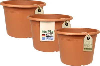 Produktbild von MePla - 3 Stück - Pflanzkübel Cylindro ø 80 terra