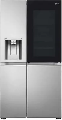 Produktbild von LG InstaView GSXV80PZLE Side-by-Side Khlkombination Freistehend 635 l E Silber