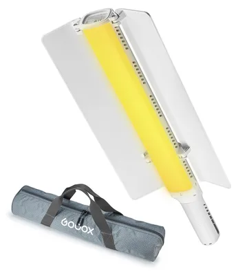 Produktbild von Godox LC1000Bi Handlichtstab, 100 W LED-Videolichtstab, 2500 K šC 8500 K, CRI96+, dimmbar, 11 FX-Effekte, APP-Steuerung mit Torblende, Tragetasche fuer Vlog-Videoaufzeichnung, Live-uebertragung, Portrait-Produktfotografie