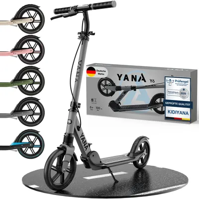 Productafbeelding van Kidiyana Cityroller, geschikt voor kinderen vanaf 8 jaar en volwassenen tot 100 kg | Opvouwbare step met 20 cm wielen, handrem en vering