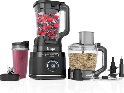 Produktbild von Ninja 3-in-1 Detect Power Blender Processor Pro, kraftvolle 1200W Küchenmaschine, Single Serve & Knethaken, 1x Tasse, Krug, Teig, mischen hacken,