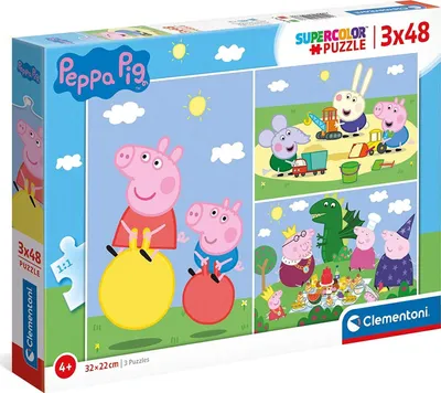 Produktbild von Clementoni 25263 - 3x48 Teile Puzzle - Peppa Pig