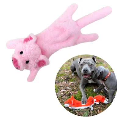 Immagine prodotto di Peluche per cani con squeaker - maialino, 45 cm