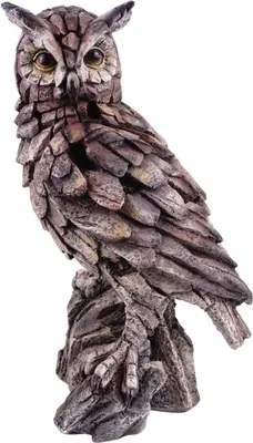 Produktbild von Kremers Schatzkiste Große Eule Dekofigur Massive Eulenstatue auf Felsen sitzend