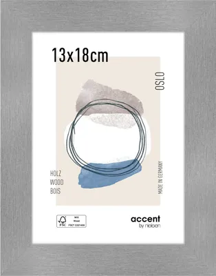 Produktbild von accent by nielsen Holz Bilderrahmen Oslo, 13x18 cm, Silber
