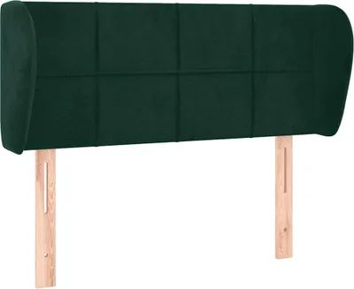 Produktbild von vidaXL Kopfteil mit Ohren Dunkelgrün 83x23x78/88 cm Samt