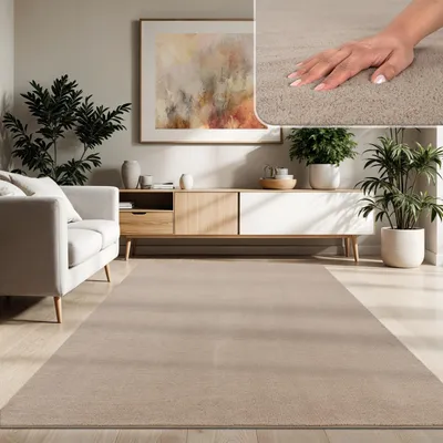Immagine prodotto di Tappeto moderno per soggiorno a pelo corto lavabile in morbida pelliccia antiscivolo dimensioni 300x400 cm