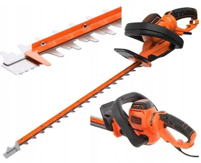 Zdjęcie produktu dla Black & Decker BEHTS551, 60 cm, Podwójne ostrze, Czarny, Pomarańczowy, 2,5 cm, 650 W