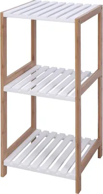 Immagine prodotto di Mensola da bagno in legno a 3 livelli bianca 79 cm