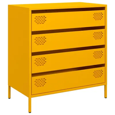 Zdjęcie produktu dla Szafka, musztardowa, 68x39x73,5 cm, stal walcowana na zimno