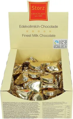Produktbild von 100er SET Choco - Herzen gold, lose 9 g / Schokolade Herz / Valentinstag / Muttertag