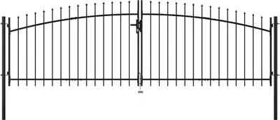 Produktbild von vidaXL Doppeltür-Gartentor Woerden mit Speerspitze 400 x 199,5 cm