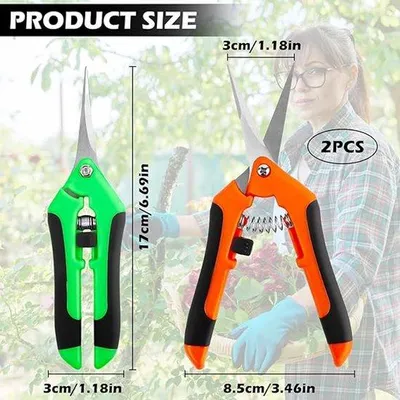 Produktbild von Kleine Gartenschneider 2 Stück - grün und orange
