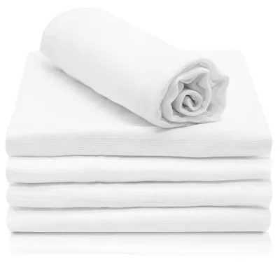 Produktbild von 5er Set Spucktücher, 100% Baumwolle, 70x70 cm, weiß