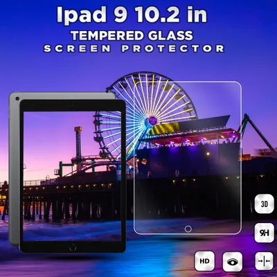 Obrázek produktu pro 2-balení iPad 9 10,2 Palca Ochranné sklo na displej - Tvrzené sklo 9H - Super kvalita 3D