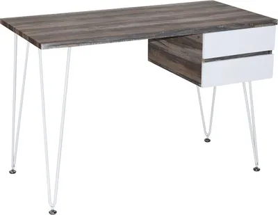 Immagine prodotto di Scrivania CasaDolce TARA, bianco e noce, 120x60x76 cm, con due cassetti