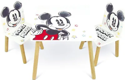 Produktbild von Disney Set Classic Mickey Kindersitzgruppe Tisch Mit Stühlen Beige  Beige One Size