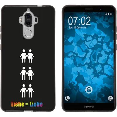 Produktbild von PhoneNatic Case kompatibel mit Huawei Mate 9 Silikon-Hülle pride Beziehung M1