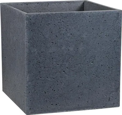 Zdjęcie produktu dla Donica Betonowa Zewnętrzna Na Dwór Z Otworami Zadora BLOCK M 60x60x60 grafit