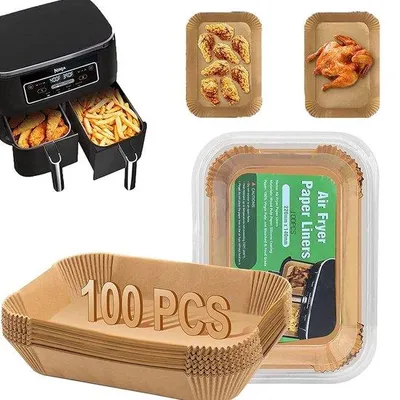 Obrázek produktu pro Papír na pečení do horkovzdorných fritéz s dvojitou zónou, 22 x 14 cm, nepřilnavý papír pro příslušenství k fritézám
