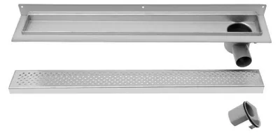 Zdjęcie produktu dla Odpływy Aqualine - Kanał prysznicowy z rusztem, 960x122x92 mm, montaż ścienny, stal nierdzewna 2715-10