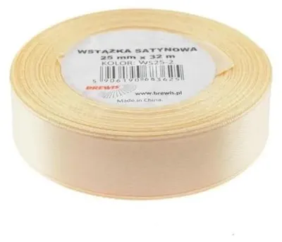 Obrázok produktu pre Saténová stuha v farbe ecru, 25 mm x 32 m – Brewis