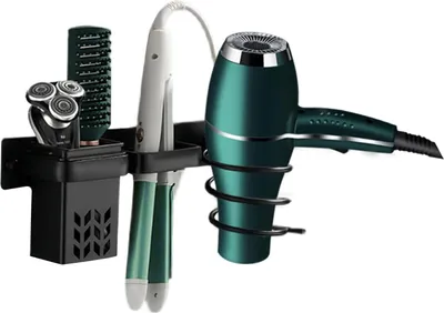 Produktbild von Haartrockner Halterung Wandmontage, Fön Halterung, Badezimmer Haar Styling Tools Organizer für Glätteisen, Lockenstab Haartrockner Stand