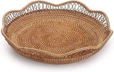 Produktbild von Famanu Obstschale aus handgewebtem Rattan - 30 cm Durchmesser