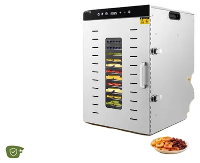 Image de Déshydrateur alimentaire, 1500W, 220V-240V, 16 plateaux, plage de température de 30 à 90°C, plage de temps de 0,5 à 24 heures