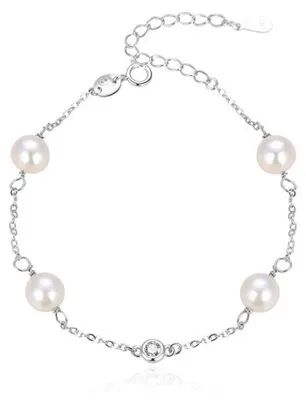 Image de Bracelet élégant en argent avec perles AGB411/21P