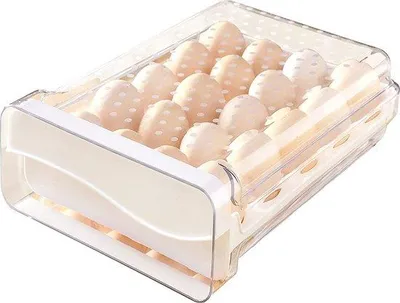 Produktbild von Famanu Eierhalter mit 20 Fächern - Transparente Aufbewahrungsbox für Eier