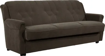 Produktbild von Max Winzer Sofa 3-Sitzer mit Bettfunktion Freiburg - Flockstoff braun - Maße: 207 x 83 x 89 cm
