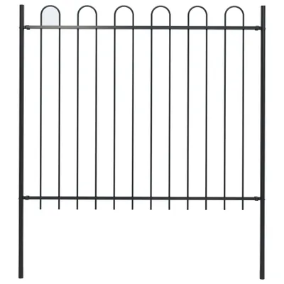 Produktbild von Maison Exclusive - Gartenzaun BOXTEL mit Bügelaufsatz Stahl 181 x 150 cm Schwarz