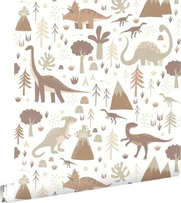 Immagine prodotto di ESTAhome carta da parati dinosauri marrone 50 x 900 cm