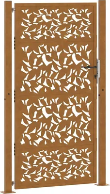 Immagine prodotto di vidaXL Cancello da giardino 100x175 cm Design ad ante in acciaio resistente alle intemperie