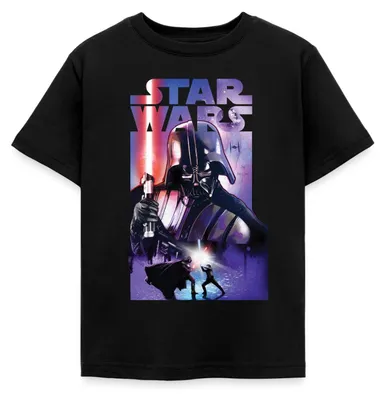Produktbild von Star Wars Darth Vader Mit Rotem Lichtschwert Kinder T-Shirt, 110/116 (5-6 Jahre), Schwarz